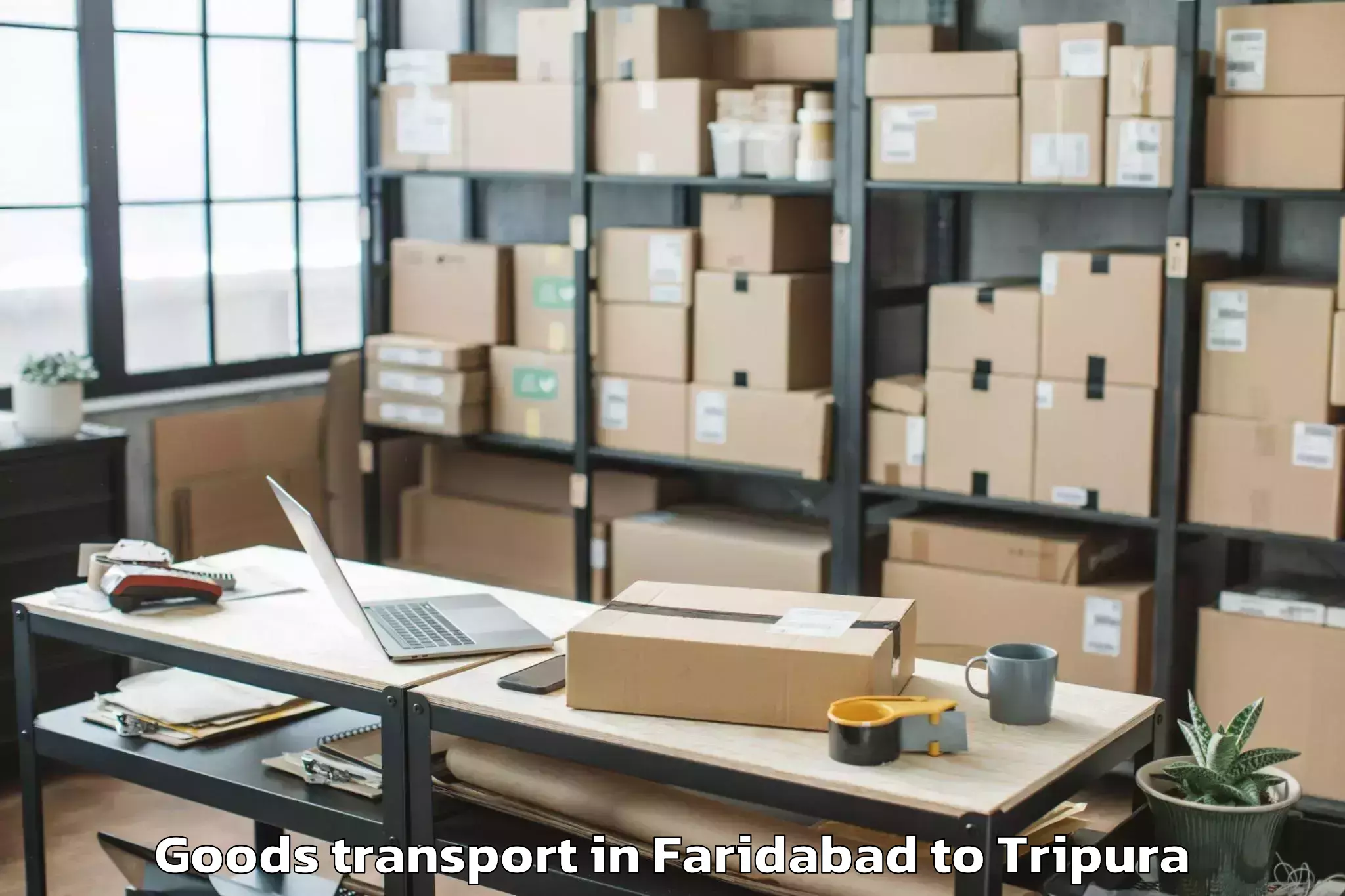 Faridabad to Teliamura Goods Transport